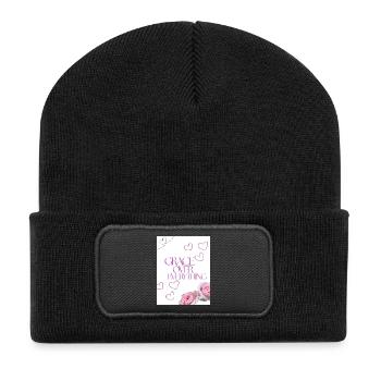 La grâce sur tout Cœur floral - Beanie recyclé à patch - noir - Devant
