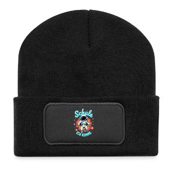 School Child 2026 School Enrollment 2026 Back to School - Recycled Patch Beanie - black - Front