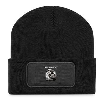 Nerv Mich Nicht Havaneser Havaneserbesitzer  - Recycelte Patch Beanie - Schwarz - Vorne