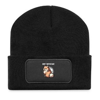 Don't Bother Me Pomeranian Pomeranian Pomeranian Spitz Dog - Recycled Patch Beanie - black - Front