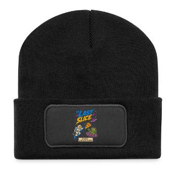The last slice of pizza in space - Recycled Patch Beanie - black - Front