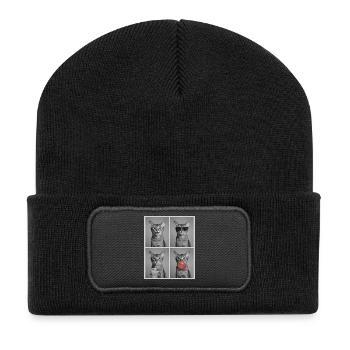 Chats Chat Abyssinian - Beanie recyclé à patch - noir - Devant