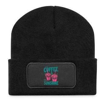 Sunshine Iced Coffee Vibes - Recycled Patch Beanie - black - Front
