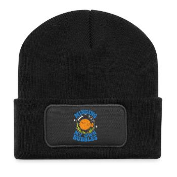 Minding My Own Bubbles Puffer Fish - Recycled Patch Beanie - black - Front