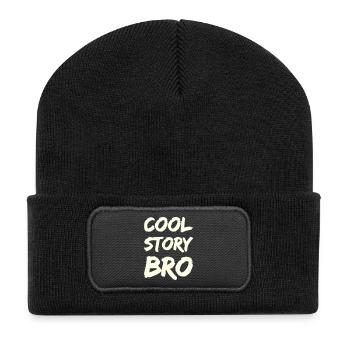 cool_story_bro- - Beanie recyclé à patch - noir - Devant