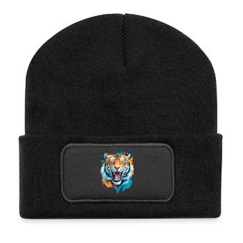 Tiger - Recycelte Patch Beanie - Schwarz - Vorne