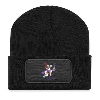 Daten Alchemist - Recycelte Patch Beanie - Schwarz - Vorne