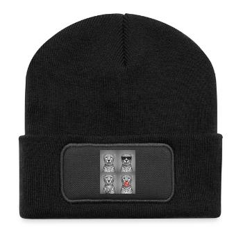 Geparde Gepard - Recycelte Patch Beanie - Schwarz - Vorne