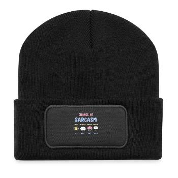 Drôle De Chance De Sarcasme Prévisions Météo Sarcastique - Beanie recyclé à patch - noir - Devant