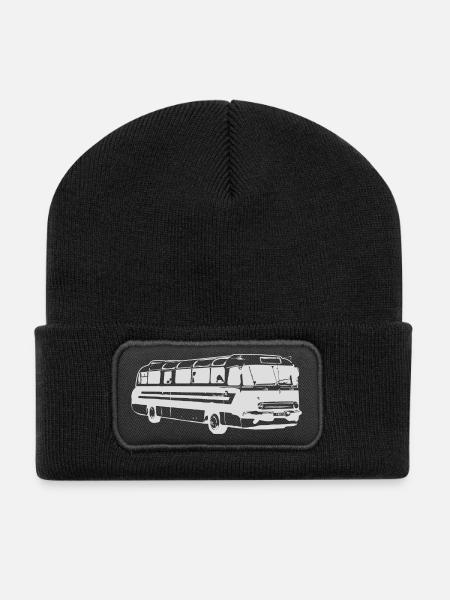 Ikarus 55 Bus Omnibus - Recycelte Patch Beanie - Schwarz