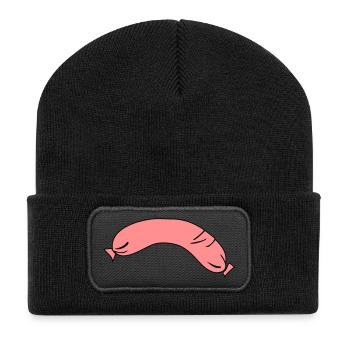 wurst - Recycelte Patch Beanie - Schwarz - Vorne