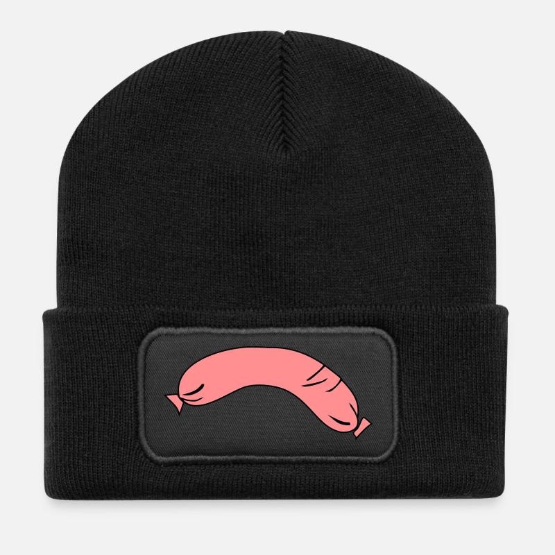 wurst - Recycelte Patch Beanie - Schwarz
