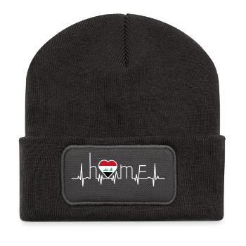 i love home heimat Irak - Recycelte Patch Beanie - Dunkelgrau - Vorne