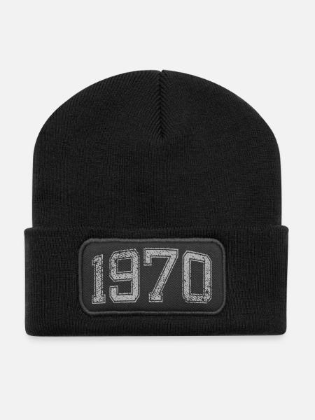 1970 vintage - Recycled Patch Beanie - black