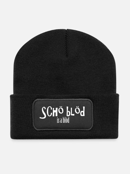 Schö Blöd - Recycelte Patch Beanie - Schwarz