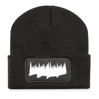 Fish And Forest - Recycled Patch Beanie - dark grey - Front
