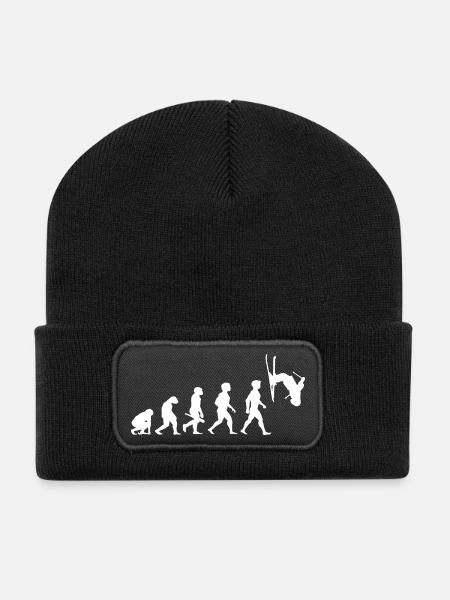 Evolution skieur ski freestyle sport d'hiver - Beanie recyclé à patch - noir