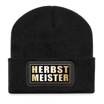 Herbstmeister - Beanie recyclé à patch - noir - Devant