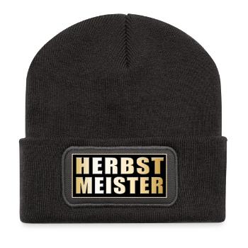 Herbstmeister - Beanie recyclé à patch - charbon - Devant