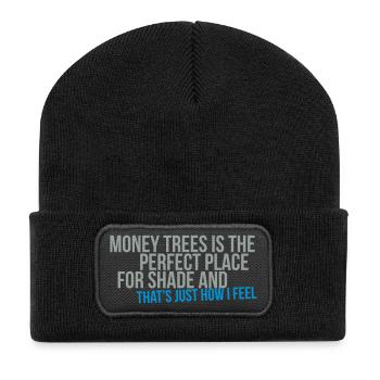 money trees is the perfect place for shade - Recycled Patch Beanie - black - Front