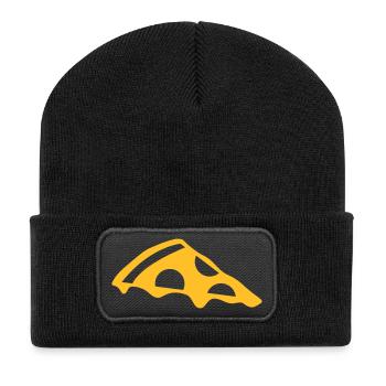 Tranche de pizza au fromage - Beanie recyclé à patch - noir - Devant