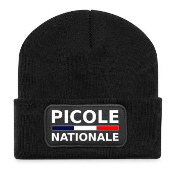 picole nationale - Beanie recyclé à patch - noir - Devant