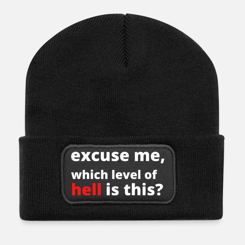 Lustige sarkastische Spruch - Recycelte Patch Beanie - Schwarz