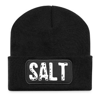 Salt Costume - Couple Salt And Pepper Costume - Recycelte Patch Beanie - Schwarz - Vorne