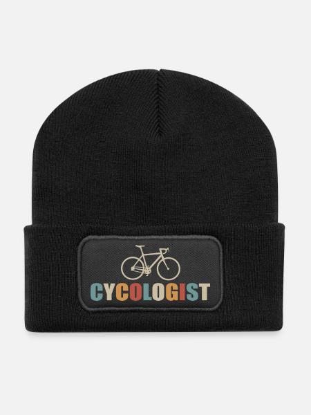 Cycologist Bike für Radfahrer - Recycelte Patch Beanie - Schwarz