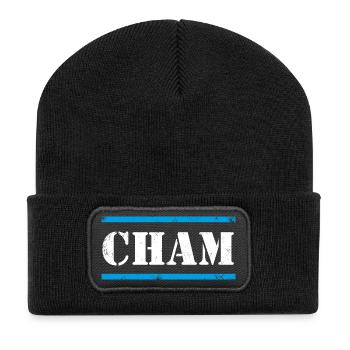 Cham - Recycelte Patch Beanie - Schwarz - Vorne