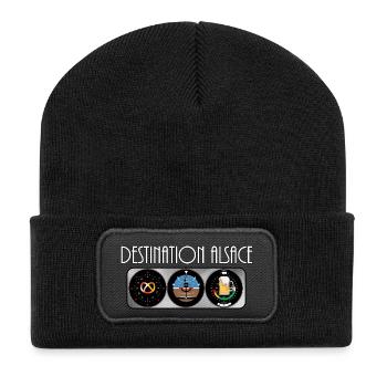 Destination Alsace Contraste Blanc BCB - Beanie recyclé à patch - noir - Devant