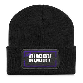 Team rugby blue - Recycled Patch Beanie - black - Front