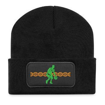 Basketball DNS DNA Streetball | Farben änderbar - Recycelte Patch Beanie - Schwarz - Vorne