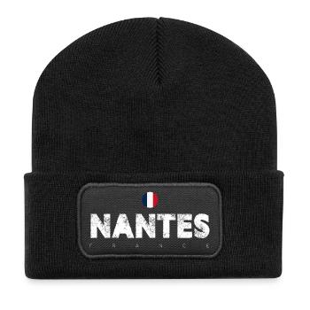 Nantes - Recycelte Patch Beanie - Schwarz - Vorne