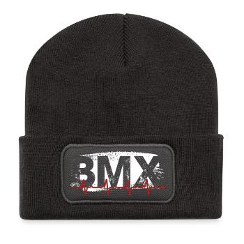 BMX Pulse Graffiti - Recycelte Patch Beanie - Dunkelgrau - Vorne