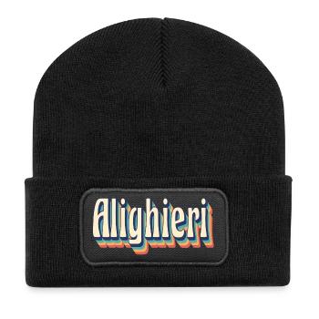Alighieri Retro Vintage T-Shirt Gift T-Shirt - Recycled Patch Beanie - black - Front
