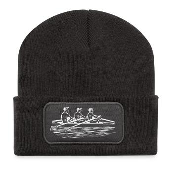 Rowing Team Line Art - Recycled Patch Beanie - dark grey - Front