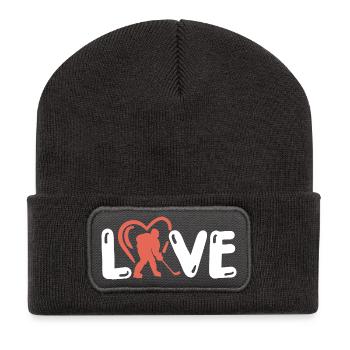 Eishockey Eishockeyspieler - Recycelte Patch Beanie - Dunkelgrau - Vorne