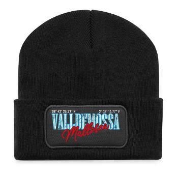 Mallorca Valldemossa - Recycelte Patch Beanie - Schwarz - Vorne