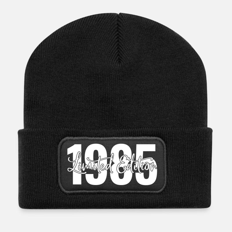 Limited Edition 1985 - Recycelte Patch Beanie - Schwarz