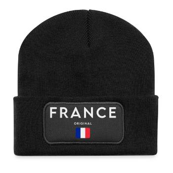Drapeau de la France, fierté française - Beanie recyclé à patch - noir - Devant
