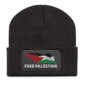 Free Palestine - Recycled Patch Beanie - dark grey - Front
