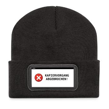 Copying process aborted - Recycled Patch Beanie - dark grey - Front