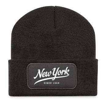 New York Big Apple Since 1664 - Recycled Patch Beanie - dark grey - Front