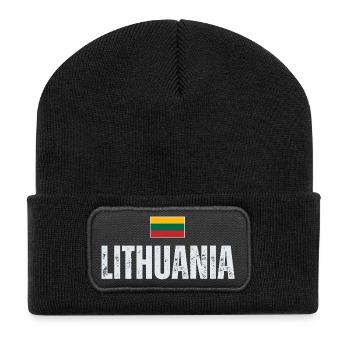 Lithuanian pride, flag of Lithuania - Recycled Patch Beanie - black - Front