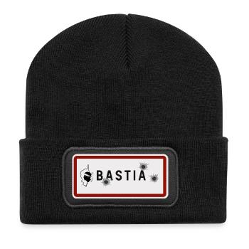 Panneau d’entrée de la ville de Bastia - Beanie recyclé à patch - noir - Devant