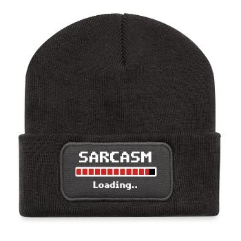 Sarcasm Loading Humor - Recycled Patch Beanie - dark grey - Front