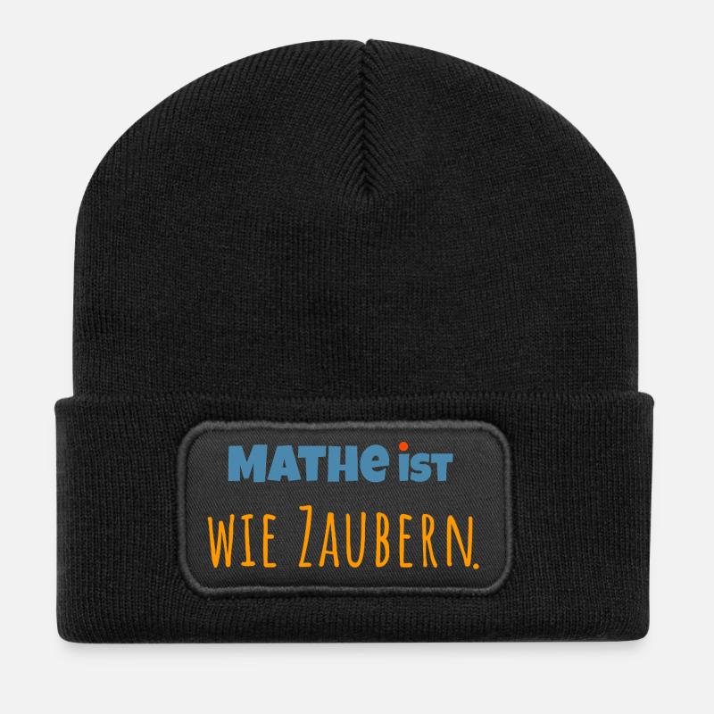 MATH᠎E ist WIE ZAUBERN. - Recycelte Patch Beanie - Schwarz
