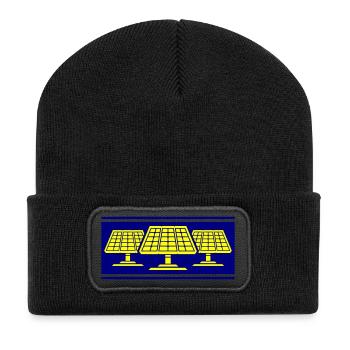 Panneaux solaires photovoltaïques - Beanie recyclé à patch - noir - Devant