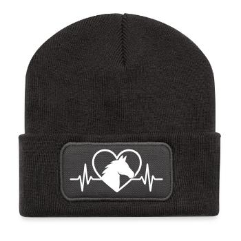 Horse Heart Riding - Recycled Patch Beanie - dark grey - Front